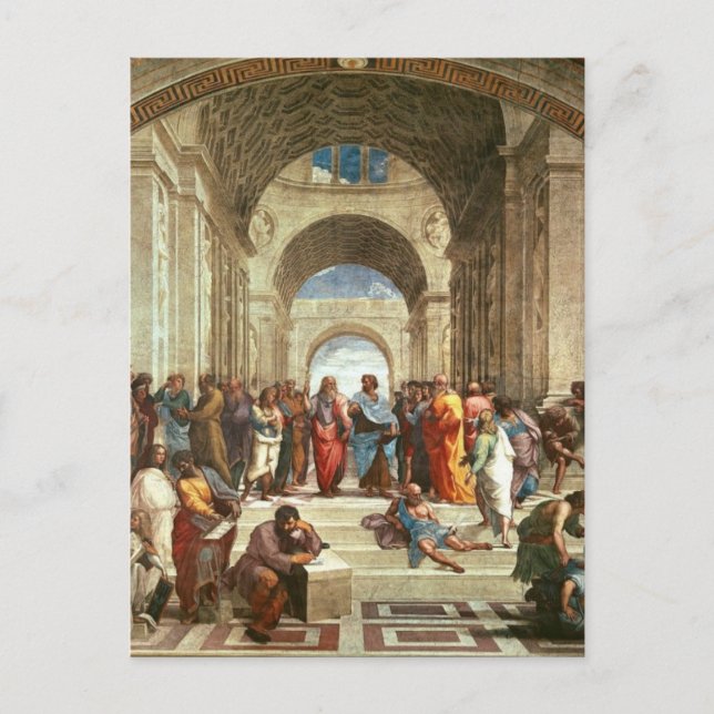 Raphael - School of Athens, famous painting Postcard (Front)
