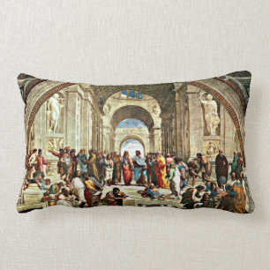 Raphael: School of Athens painting Lumbar Pillow