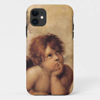Raphael, Sistine Cherub. Famous fine art. iPhone 11 Case