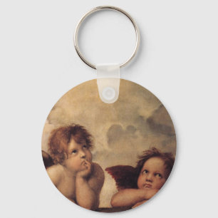 Raphael,Sistine Cherub Keychain