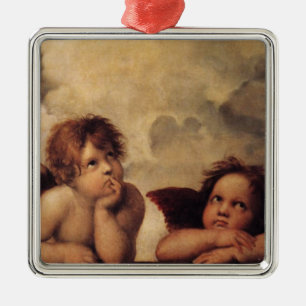 Raphael,Sistine Cherub Metal Ornament