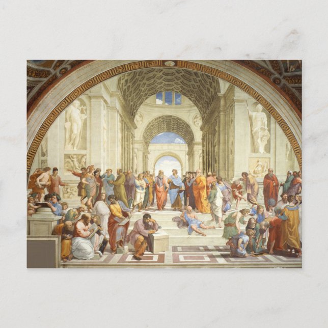 Raphael - The school of Athens 1511 Postcard (Front)