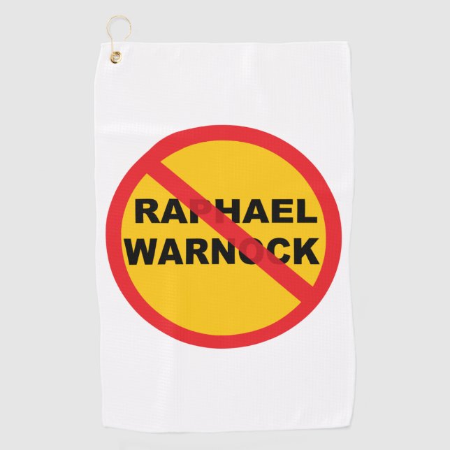 Raphael Warnock Danger Golf Towel (Front)