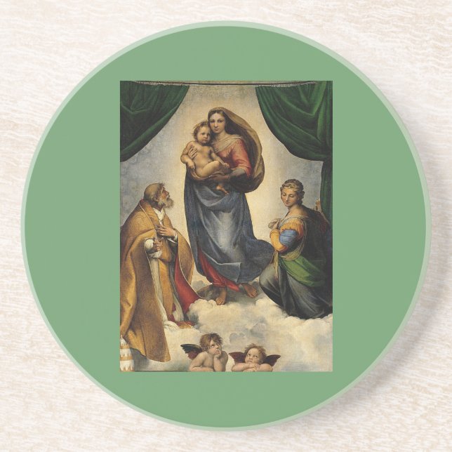 Raphael's Classic "Sistine Madonna" (circa 1513) Coaster (Front)