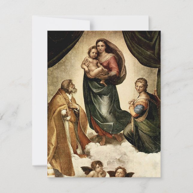 Raphael's Classic "Sistine Madonna" (circa 1513) Invitation (Front)