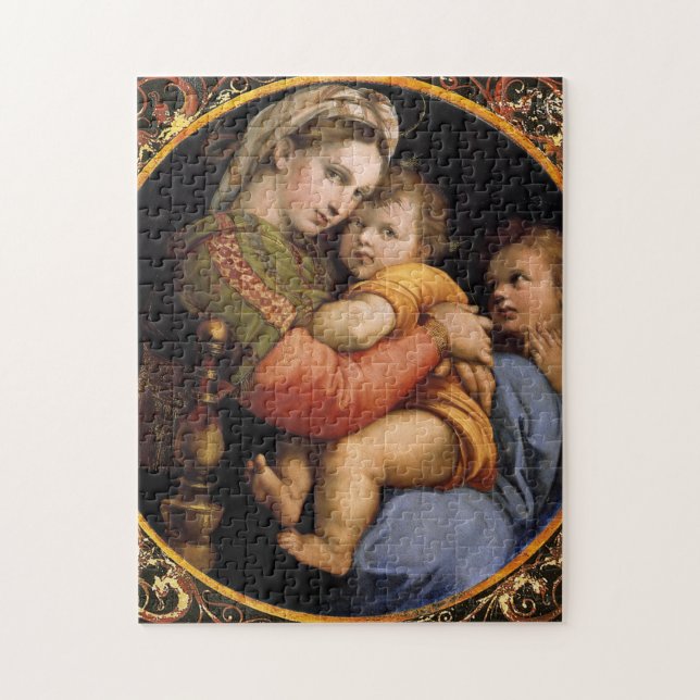 Raphael's Madonna della sedia Christmas Puzzle (Vertical)