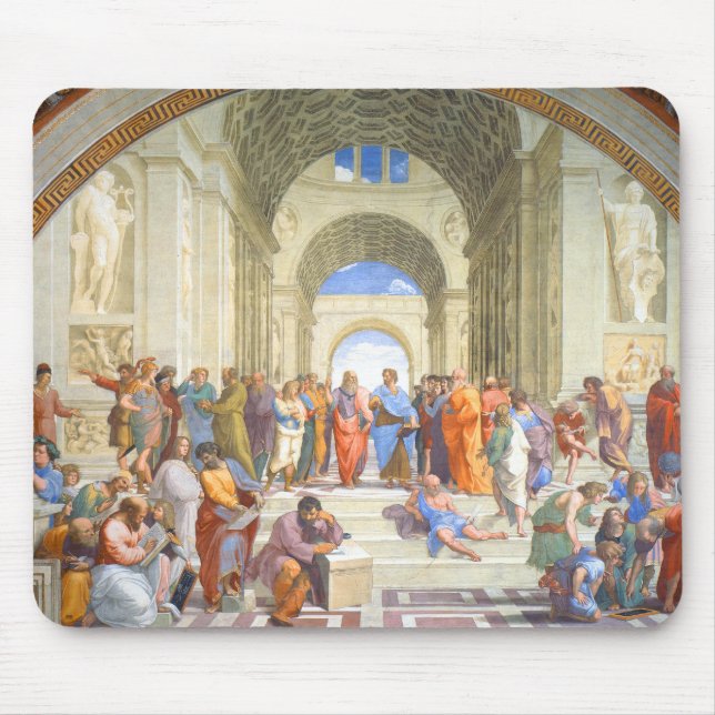 Raphael's School of Athens (Plato and Aristotle) Mouse Pad (Front)