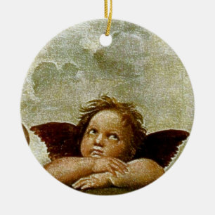 Raphael's "Sistine Madonna" Detail (circa 1513) Ceramic Ornament