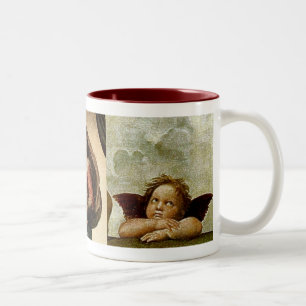 Raphael's "Sistine Madonna" Detail (circa 1513) Two-Tone Coffee Mug