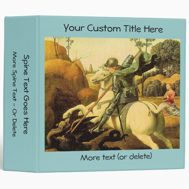Raphael's "St. George and the Dragon" (circa 1505) Binder (Front/Spine)