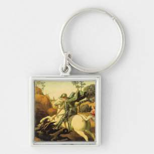 Raphael's "St. George and the Dragon" (circa 1505) Keychain