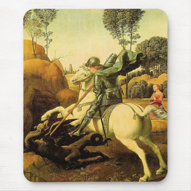 Raphael's "St. George and the Dragon" (circa 1505) Mouse Pad (Front)