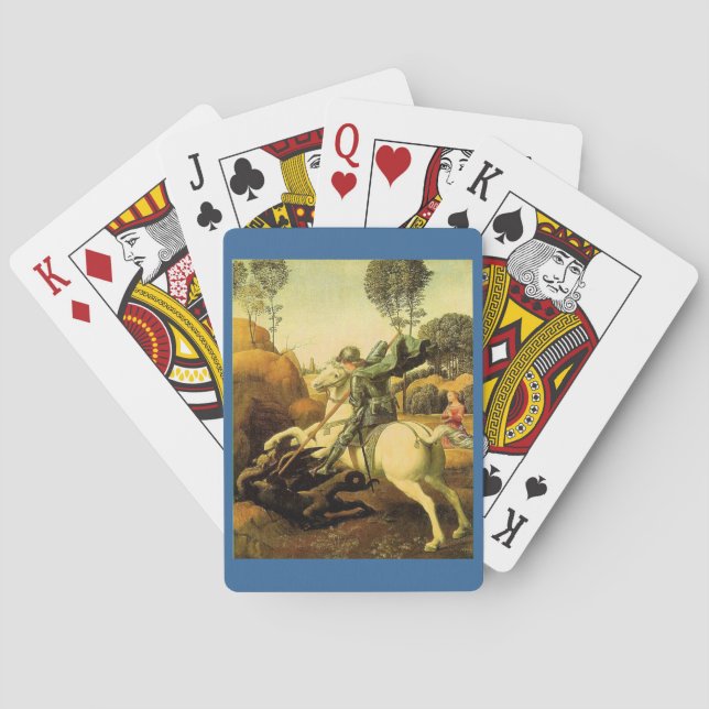 Raphael's "St. George and the Dragon" (circa 1505) Playing Cards (Back)