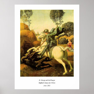 Raphael's "St. George and the Dragon" (circa 1505) Poster
