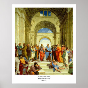 Raphael's "The School of Athens" Detail circa 1511 Poster