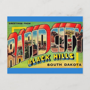 Rapid City SD Greetings Postcard