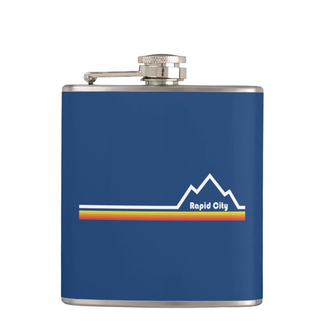 Rapid City, South Dakota Hip Flask (Front)