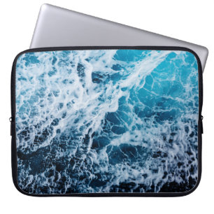 Rapid sea while sailing ship. Dramatic and picture Laptop Sleeve