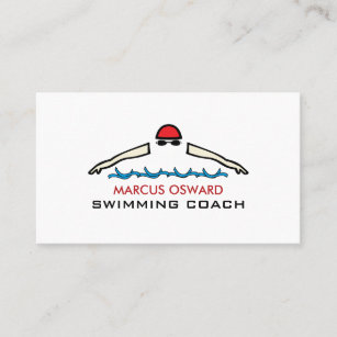 Rapid Swimming Icon, Swimming Coach & Lifeguard Business Card
