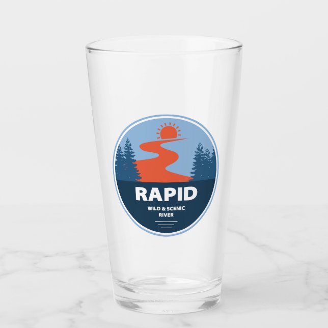 Rapid Wild And Scenic River Idaho Glass (Front)