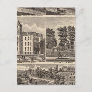 Rapidan Mills and Residences in Rapidan, Minnesota Postcard