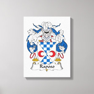 Raposo Family Crest Canvas Print