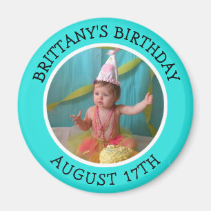 Rappel d'anniversaire Magnet photo personnalisé