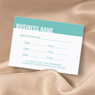 Rappel de rendez-vous Bordure Turquoise en gras mo