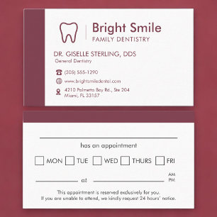 Rappel de rendez-vous chez le dentiste