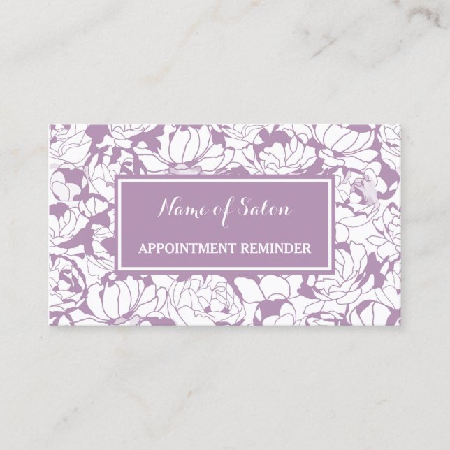 Rappel de rendez-vous de filles florales violettes (Devant)