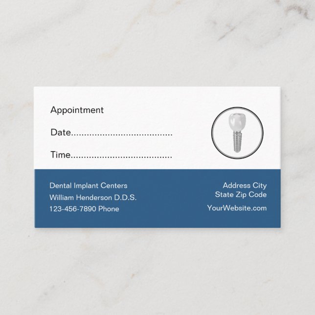 Rappel de rendez-vous du patient au bureau dentair (Devant)