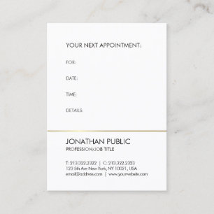 Rappel de rendez-vous Gold Elegant Plain tendance