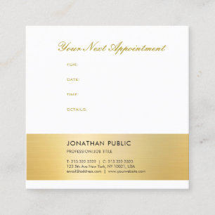 Rappel de rendez-vous Gold Look Moderne Élégant