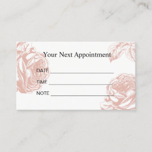 Rappel de rendez-vous Rose Vintage Floral Salon