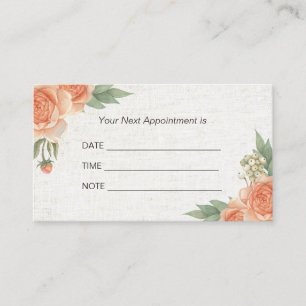 Rappel de rendez-vous Vintage Floral Elegant Salon