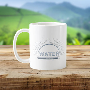 Rappel d'eau Bonne Journée Tasse Bleue
