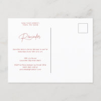 Rappel RSVP de bordures ondulées Carte postale
