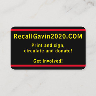 Rappeler le Carte de visite Gavin 2020