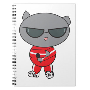 Rapper Cat in Track Suit Notebook