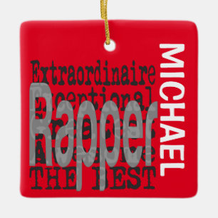 Rapper Extraordinaire CUSTOM Ceramic Ornament