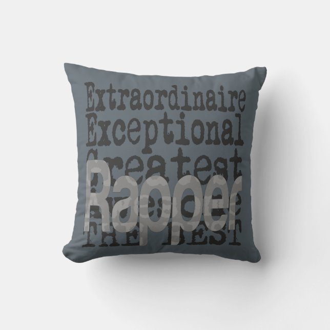 Rapper Extraordinaire Throw Pillow (Front)