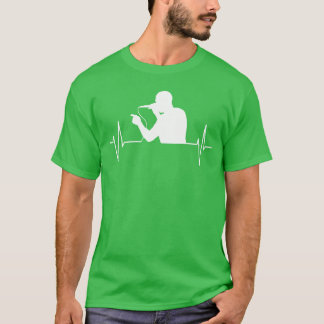 Rapper MC Hip Hop Rap Freestyle Battle ECG Line fa T-Shirt