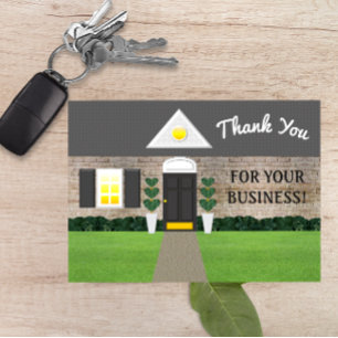 Rapporteur Whitewashed Brick House Thank You Card