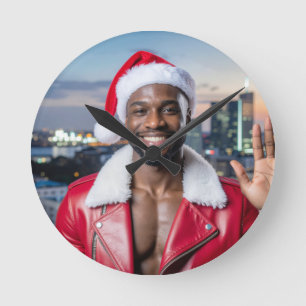RAPPY X-MAS ROUND CLOCK