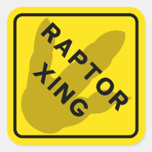 Raptor Crossing Sticker