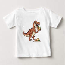 Raptor dinosaur eating pizza, Birthday Gift 