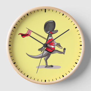 Raptor Dressed As A British Guard. Clock
