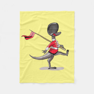 Raptor Dressed As A British Guard. Fleece Blanket