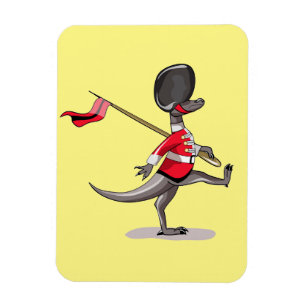 Raptor Dressed As A British Guard. Magnet