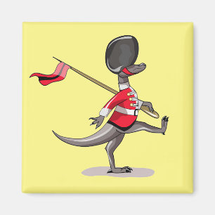 Raptor Dressed As A British Guard. Magnet
